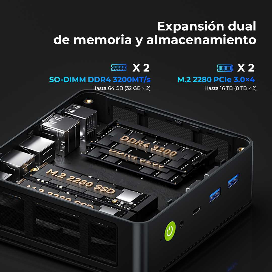 GMKtec NucBox M5S Mini PC con AMD Ryzen™ 3 5400U