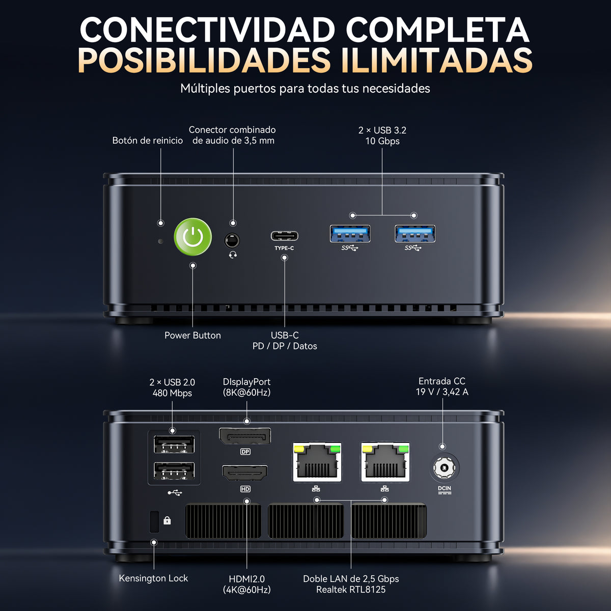 GMKtec NucBox M5S Mini PC con AMD Ryzen™ 3 5400U