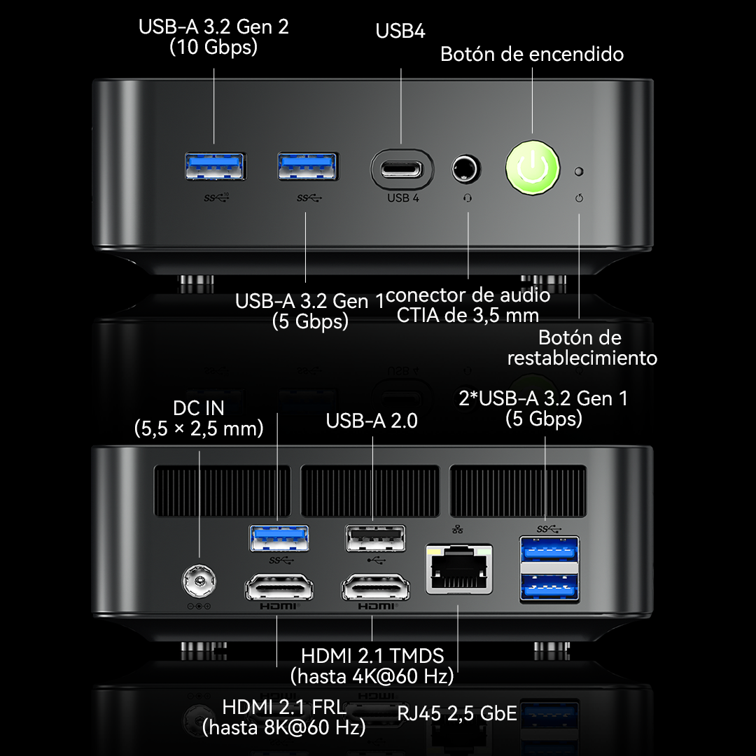 GMKtec NucBox K17 Plus Mini PC con IA Intel® Core™ Ultra 7 258V