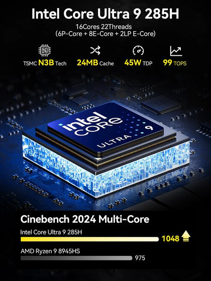 GMKtec EVO-T1 Mini PC con IA Intel® Core™ Ultra 9 285H