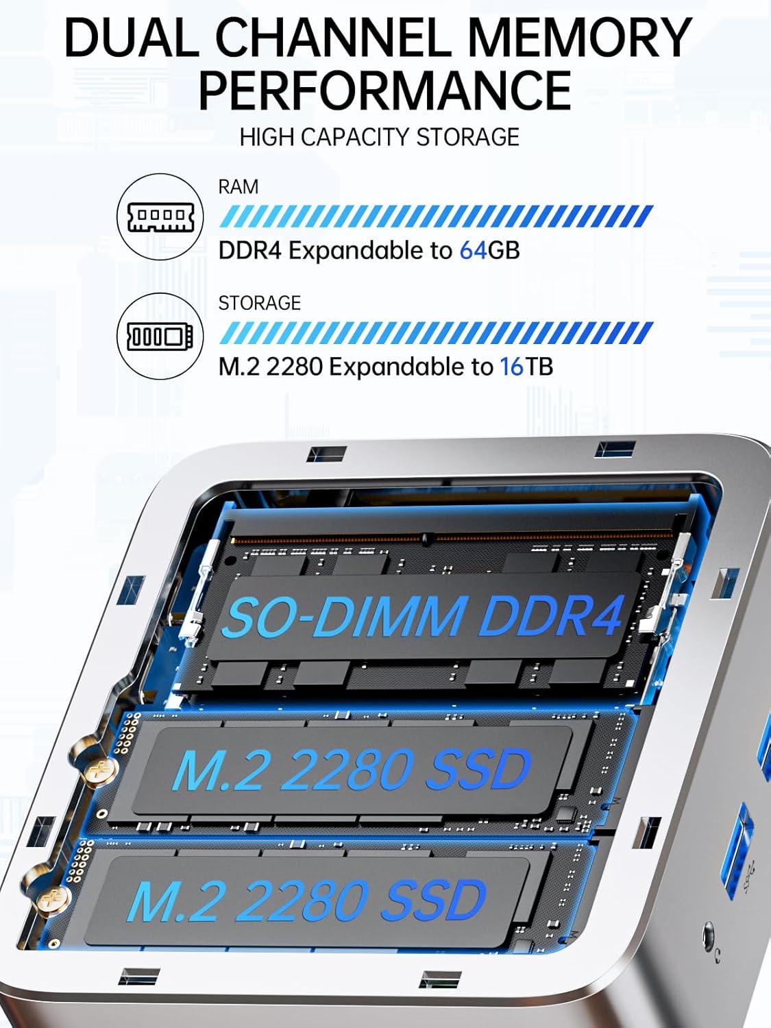 GMKtec NucBox G10 Mini PC AMD® Ryzen™ 5 3500U