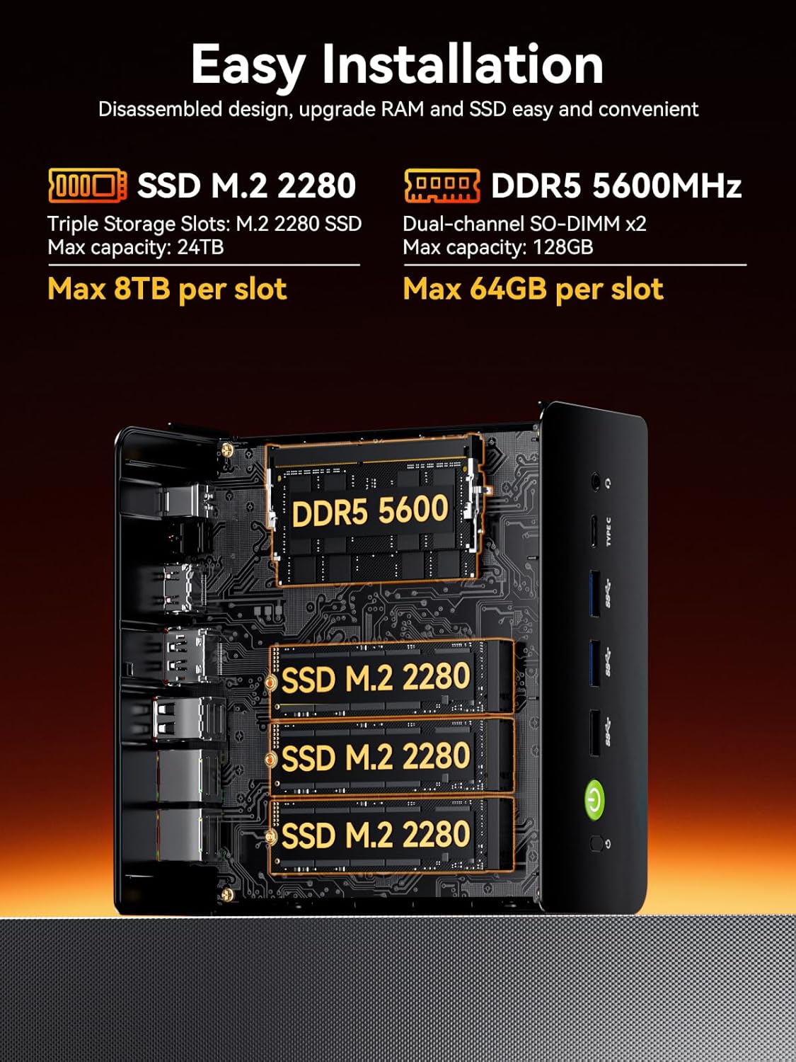 GMKtec NucBox K12 Mini PC AMD Ryzen™ 7 H 255