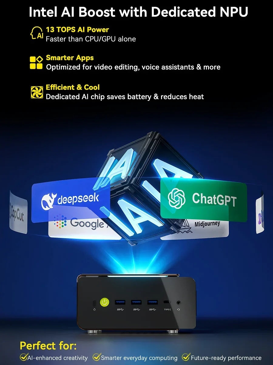 GMKtec EVO-T1 Mini PC con IA Intel® Core™ Ultra 9 285H