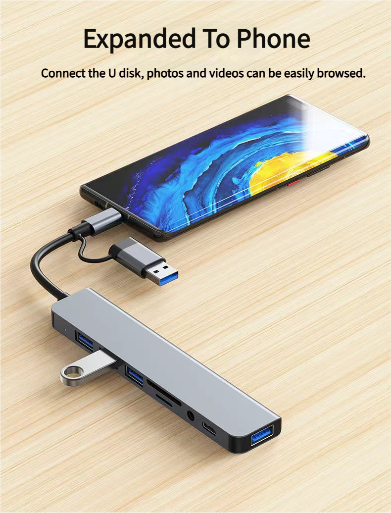 GMKtec Estación de acoplamiento USB 8 en 1