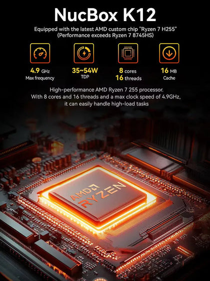 GMKtec NucBox K12 Mini PC AMD Ryzen™ 7 H 255