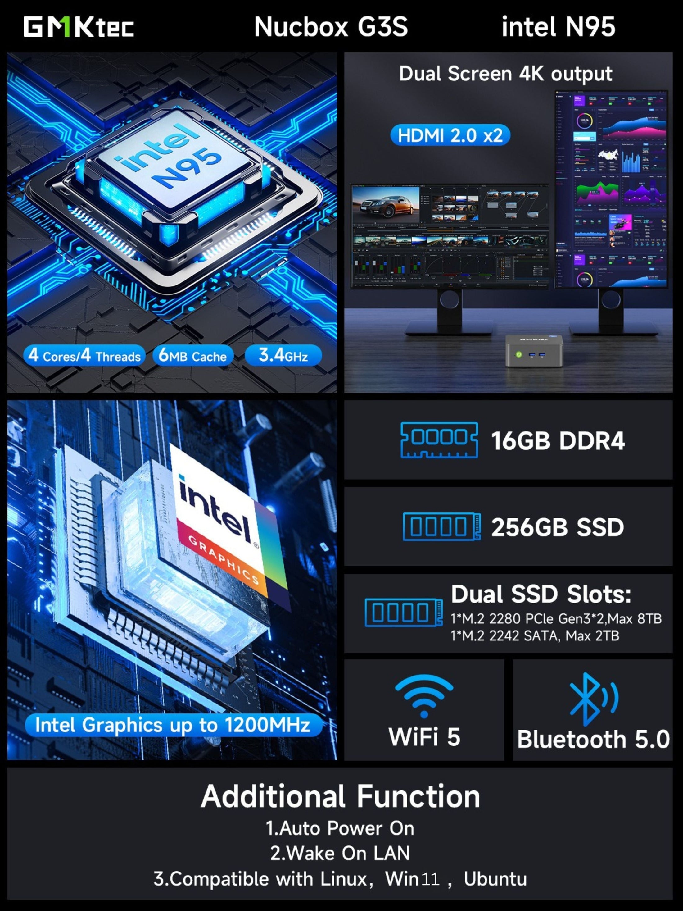 GMKtec NucBox G3S Mini PC Intel® N95