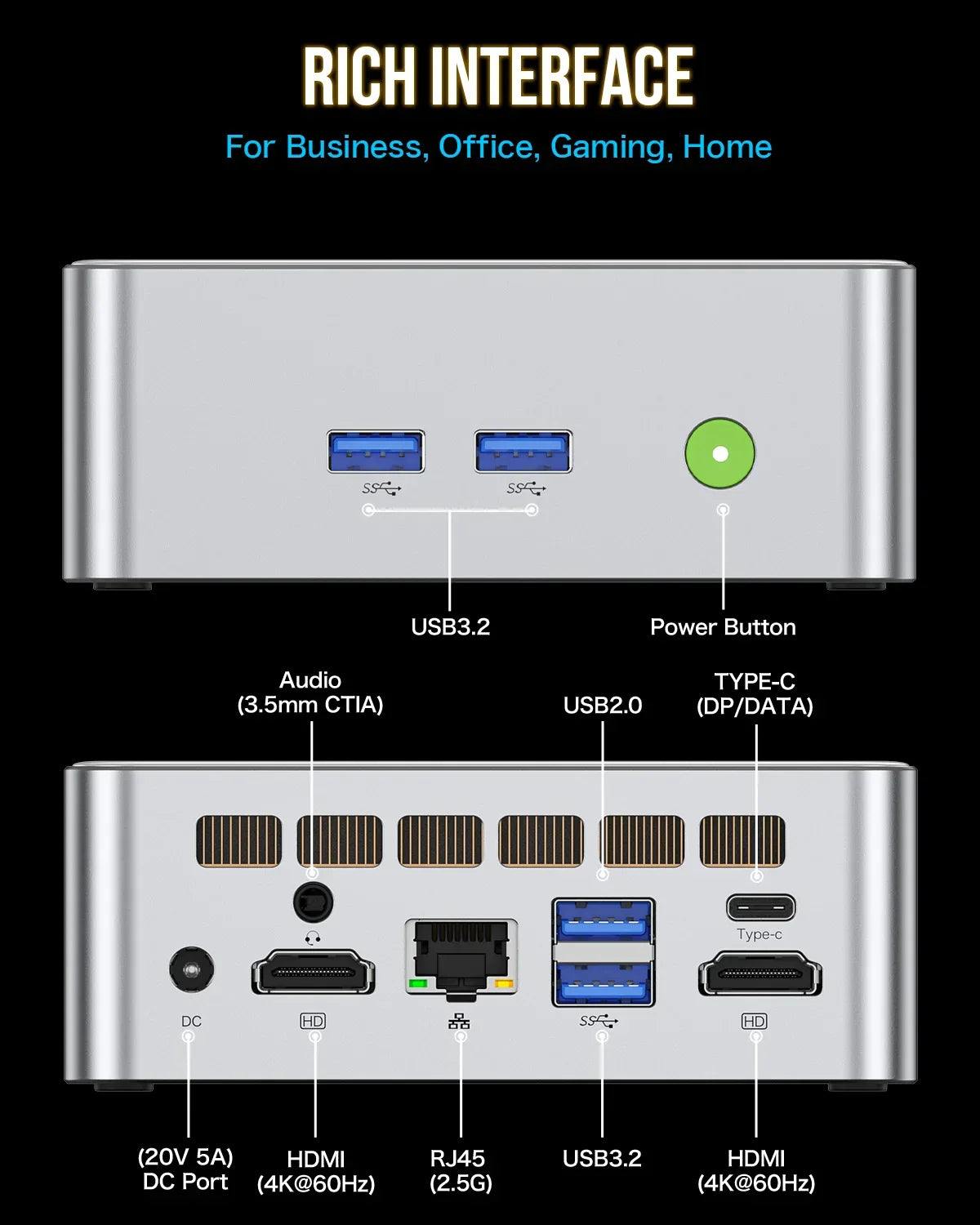 GMKtec NucBox M3 Mini PC Intel® Core™ i5-12450H