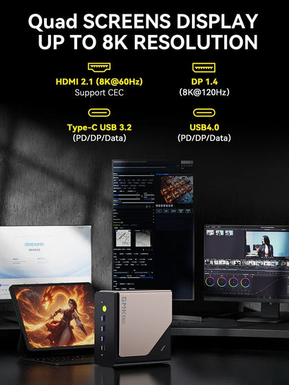 GMKtec EVO-T1 Mini PC con IA Intel® Core™ Ultra 9 285H