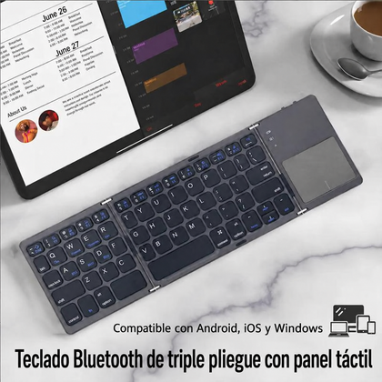 GMKtec Mini teclado Bluetooth plegable con panel táctil