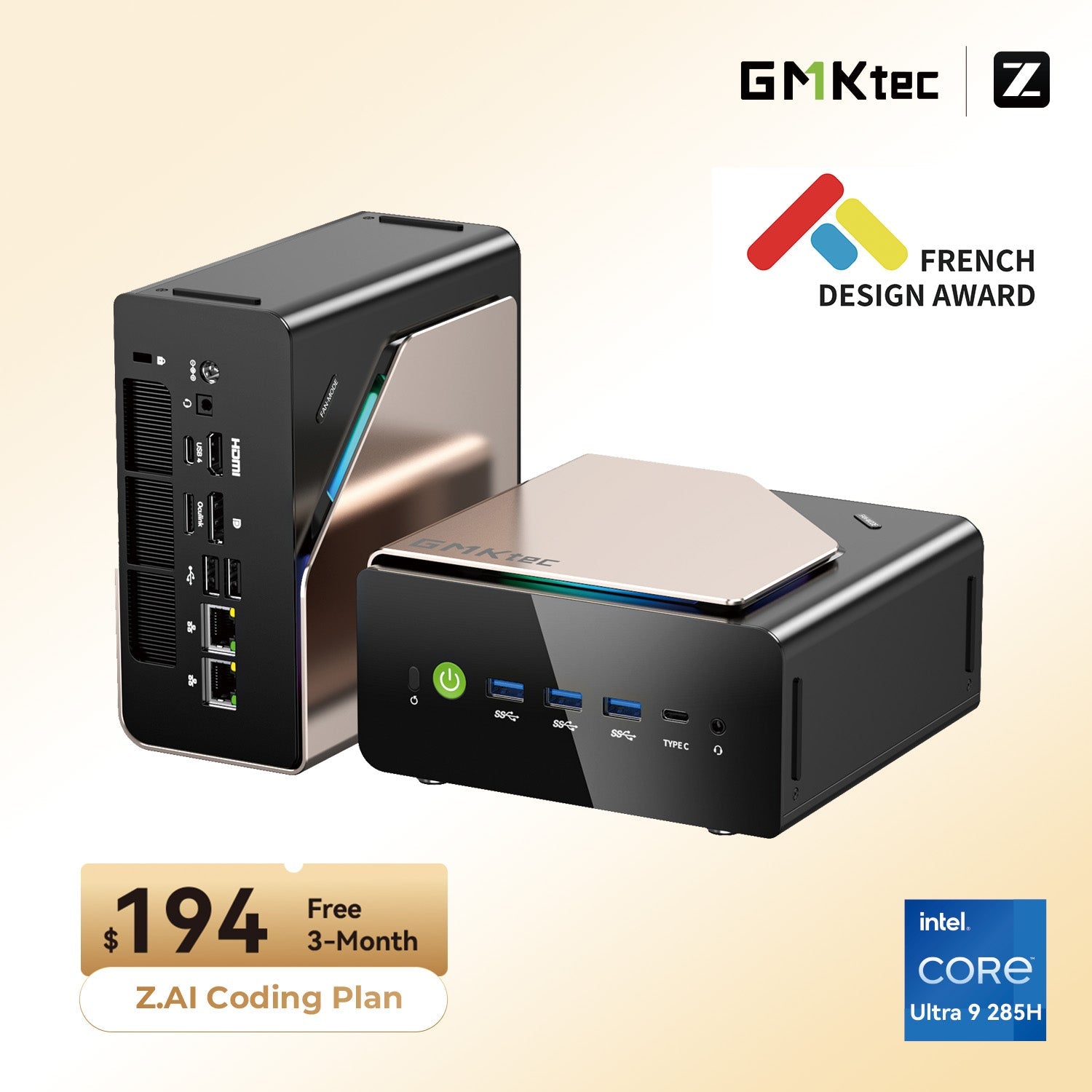 GMKtec EVO-T1 Mini PC con IA Intel® Core™ Ultra 9 285H